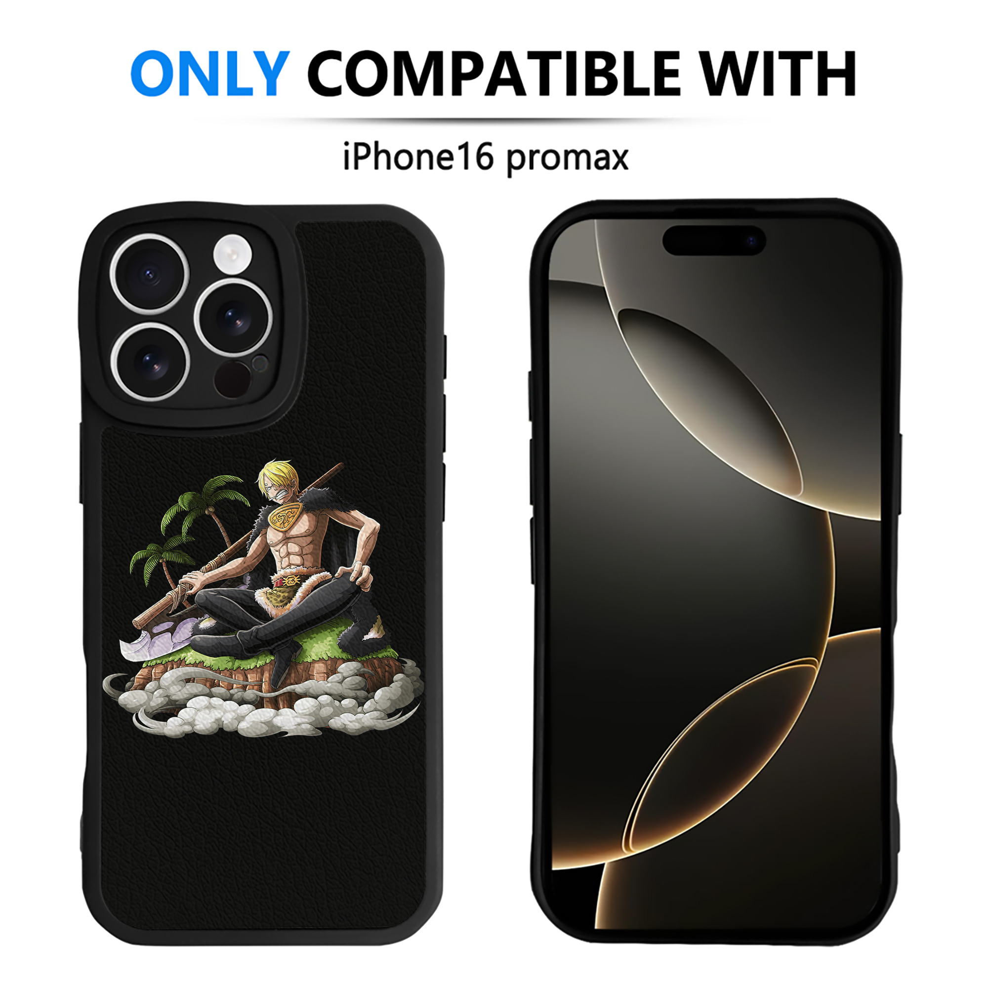 （画像用） ワンピース サンジ ONE PIECE Sanji 【iPhone 16シリーズ対応】シリコンスマホケース（レザー調） 材質：シリコン